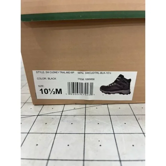 Sportsman's Warehouse Men's Cudney Trail Waterproof Mid Hiking Boots Black 10.5 - Picture 3 of 5